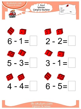 Çocuklar İçin toplam işlemi yaprak testleri 